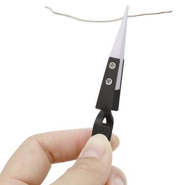 3PCS Anti-Static Reverse Ceramic Tweezers Stainless Steel Electronic CIigarette Heat Resistant Condu