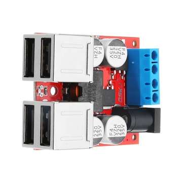 3pcs DC8V-35V To 5V 8A Power Step Down Module 4-Port USB Mobile Phone Car Charger Support Fast Charg