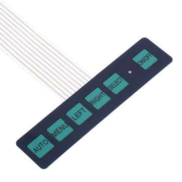 3pcs Display Membrane Switch Matrix Keyboard Button Control Panel 6 Button with Light