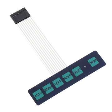 3pcs Display Membrane Switch Matrix Keyboard Button Control Panel 6 Button with Light
