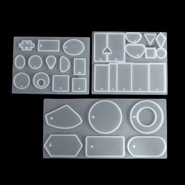 3PCS DIY Pendant Epoxy Mold Set Jewelry Pendant Mould Craft