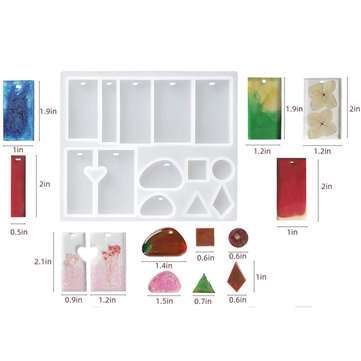 3PCS DIY Pendant Epoxy Mold Set Jewelry Pendant Mould Craft