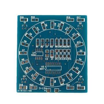 3pcs DIY SMD Component Soldering Practice Board Mini PCB Rotating LED Flash Kit