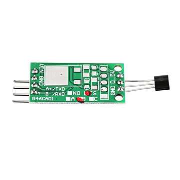 3pcs DS18B20 12V RS485 Com UART Temperature Acquisition Sensor Module Modbus RTU PC PLC MCU Digital