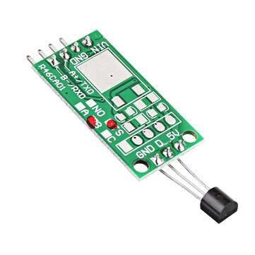 3pcs DS18B20 12V RS485 Com UART Temperature Acquisition Sensor Module Modbus RTU PC PLC MCU Digital