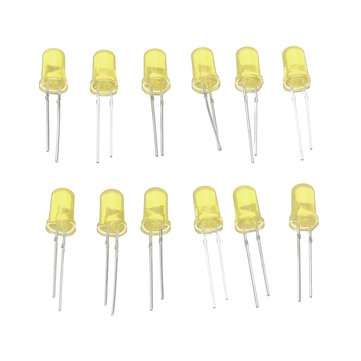 3pcs DIY Yellow LED Round Flash Electronic Production Kit Component Soldering Training Practice Boar