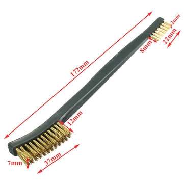 3Pcs Double End Cleaning Brush Set Brass Steel Nylon Wire Brush Kit