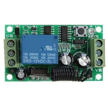 3Pcs Geekcreit DC 12V 10A Relay 1CH Channel Wireless RF Remote Control Switch Transmitter With Rec