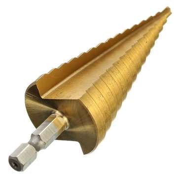 3pcs HSS Step Cone Drill Bit Titanium Hole Cutter Set 3-12/4-42/4-20mm