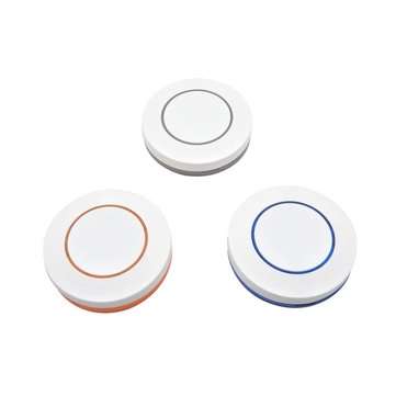 3pcs KTNNKG Yellow 3V 433Mhz Wireless Remote Control 1 Button Round Remote Control Switch EV1527 Chi