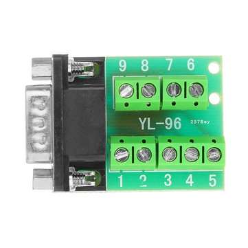 3pcs Male Head RS232 Turn Terminal Serial Port Adapter DB9 Terminal Connector