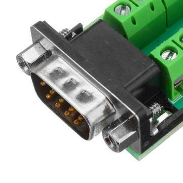3pcs Male Head RS232 Turn Terminal Serial Port Adapter DB9 Terminal Connector