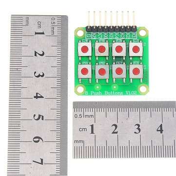3pcs Micro Switch 2x4 Matrix Keyboard 8 Bit Keyboard External Keyboard Expansion Board Module Geekcr