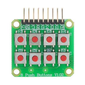 3pcs Micro Switch 2x4 Matrix Keyboard 8 Bit Keyboard External Keyboard Expansion Board Module Geekcr