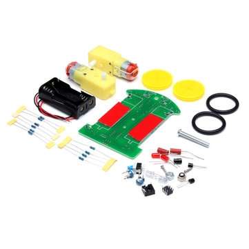 3PCS Mini Electronic Tracking Robot Car DIY Kit With Reduction Motor