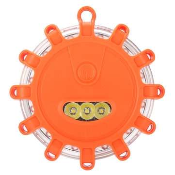 3pcs Multifunction 12 LED Road Flares Magnetic Warning Signal Light Flashing Safety Roadside Car Boa