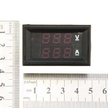 3pcs nMini Digital Voltmeter Ammeter DC 100V 10A Voltmeter Current Meter Tester Blue+Red Dual LED Di