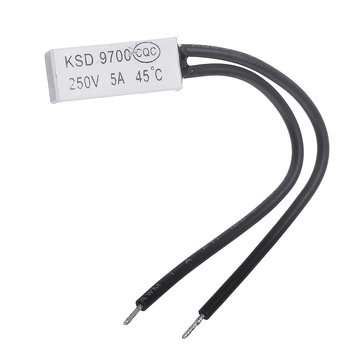 3pcs Normal Open KSD9700 250V 5A 45 Plastic Thermostatic Temperature Sensor Switch NO