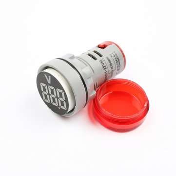 3pcs Red LED 22mm DC Voltage Measuring Instrument Mini Voltagemeter DC6~100V AD101-22VM Indicator Vo