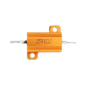 3pcs RX24 25W 6R 6RJ Metal Aluminum Case High Power Resistor Golden Metal Shell Case Heatsink Resist