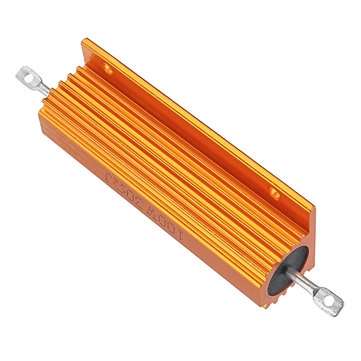 3pcs RX24 100W 30R 30RJ Metal Aluminum Case High Power Resistor Golden Metal Shell Case Heatsink Res