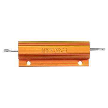 3pcs RX24 100W 30R 30RJ Metal Aluminum Case High Power Resistor Golden Metal Shell Case Heatsink Res