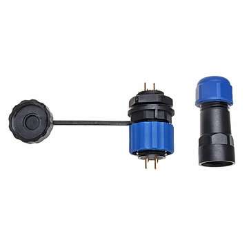 3pcs SP16 IP68 Waterproof Connector Male Plug & Female Socket 2 Pin Panel Mount Wire Cable Connector