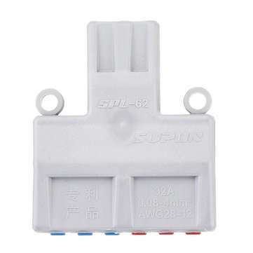 3pcs SPL-62 Two Groups of Parallel One-in and Three-out Splitter Terminal Wire Connector