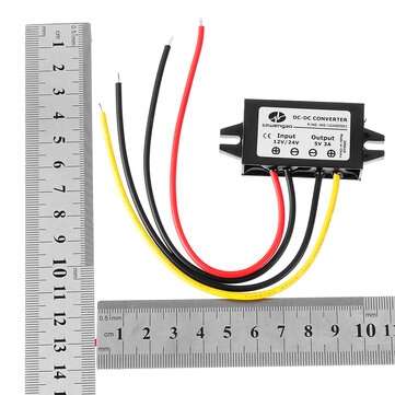 3Pcs SZWENGAO WG-1224S0503 Car LED Power Supply 12V 24V to 5V 3A DC-DC Step Down Power Supply Module
