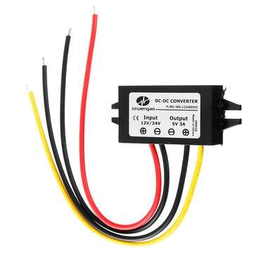 3Pcs SZWENGAO WG-1224S0503 Car LED Power Supply 12V 24V to 5V 3A DC-DC Step Down Power Supply Module