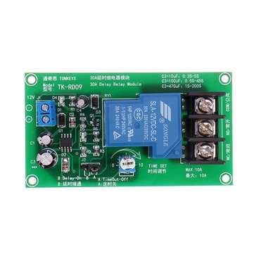 3pcs TK-RD09-200S 12V DC 0-200S Adjustable 30A Time Delay Relay Module High Precision Monostable
