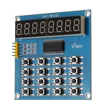 3pcs TM1638 3-Wire 16 Keys 8 Bits Keyboard Buttons Display Module Digital Tube Board Scan And Key LE