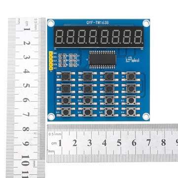 3pcs TM1638 3-Wire 16 Keys 8 Bits Keyboard Buttons Display Module Digital Tube Board Scan And Key LE