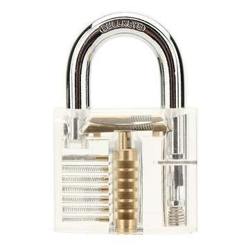 3Pcs Transparent Cutaway Inside View Of Practice Padlock Locksmith Practice Training Skill Set Lock