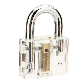 3Pcs Transparent Cutaway Inside View Of Practice Padlock Locksmith Practice Training Skill Set Lock