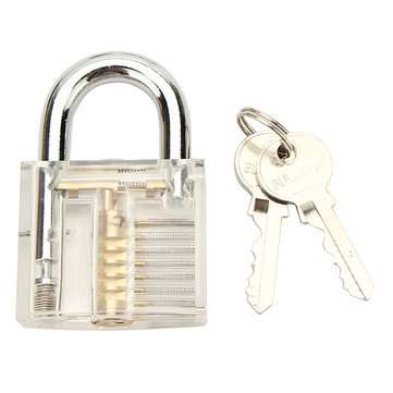 3Pcs Transparent Cutaway Inside View Of Practice Padlock Locksmith Practice Training Skill Set Lock