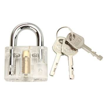 3Pcs Transparent Cutaway Inside View Of Practice Padlock Locksmith Practice Training Skill Set Lock