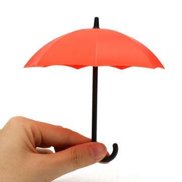 3Pcs Umbrella Shape Paste-linked Storage Bracket Wall Hooks Decor