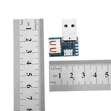 3pcs USB Adapter Board Micro USB to USB Female Connector Male to Female Header 4P 2.54mm