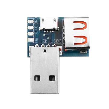 3pcs USB Adapter Board Micro USB to USB Female Connector Male to Female Header 4P 2.54mm