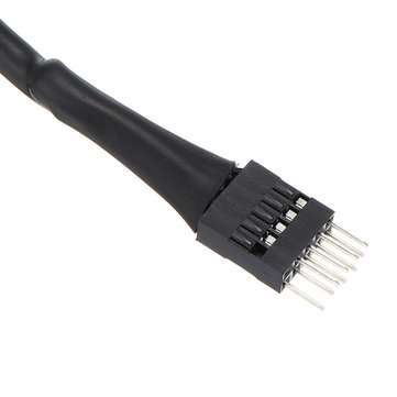 3pcs USB Male to Motherboard 9-pin Data Cable Switch Out Motherboard USB 9 Pin