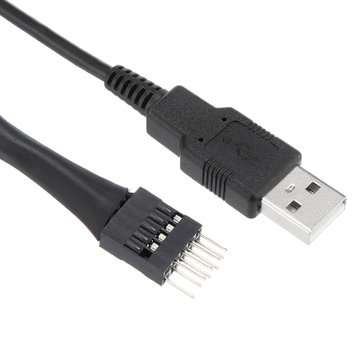 3pcs USB Male to Motherboard 9-pin Data Cable Switch Out Motherboard USB 9 Pin