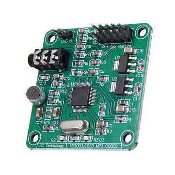 3PCS VS1053 Audio MP3 Player Module Audio Decoder Board Development Board Onboard Recording Function