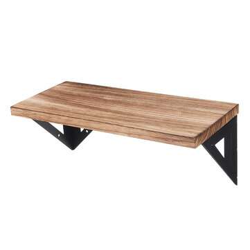 3Pcs Wall Floating Shelves Shelf Rack with 3 Wood Boards Dispaly Home Decor