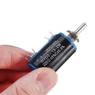 3pcs WXD3-13-2W Precision Potentiometer 220 220 Ohm Wirewound Multi-Turn Potentiometer