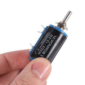3pcs WXD3-13-2W Precision Potentiometer 220R 470R 5.6K Ohm Wirewound Multi-Turn Potentiometer
