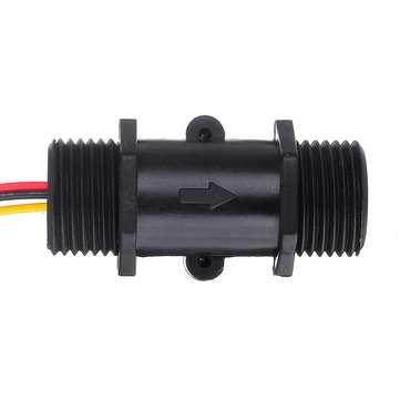 3pcs YF-S201C Black Flow Meter Water Flow Sensor Switch Precision Flowmeter Turbine Flowmeter G1/2 D