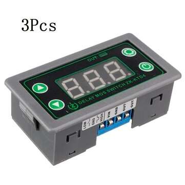 3Pcs ZK-KTD4 DC 5-30V 15A 1S-999Min MOS Switch Trigger Cycle Timing Delay Module Solenoid Valve Cont