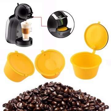 3Pcs/Set Colorful Refillable Coffee Capsule Cup Reusable Coffee Pods w/ Spoon Brush ... (COLOR.: #3)