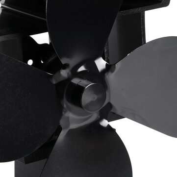 4 Blades Heat Powered Wood Stove Fan Eco Friendly Wood Log Burner Fireplace Fan